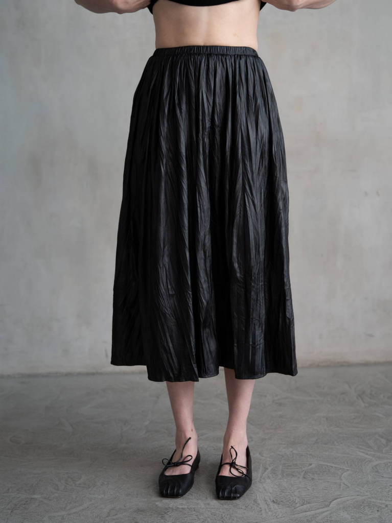 Elle Grey Shirred Skirt
