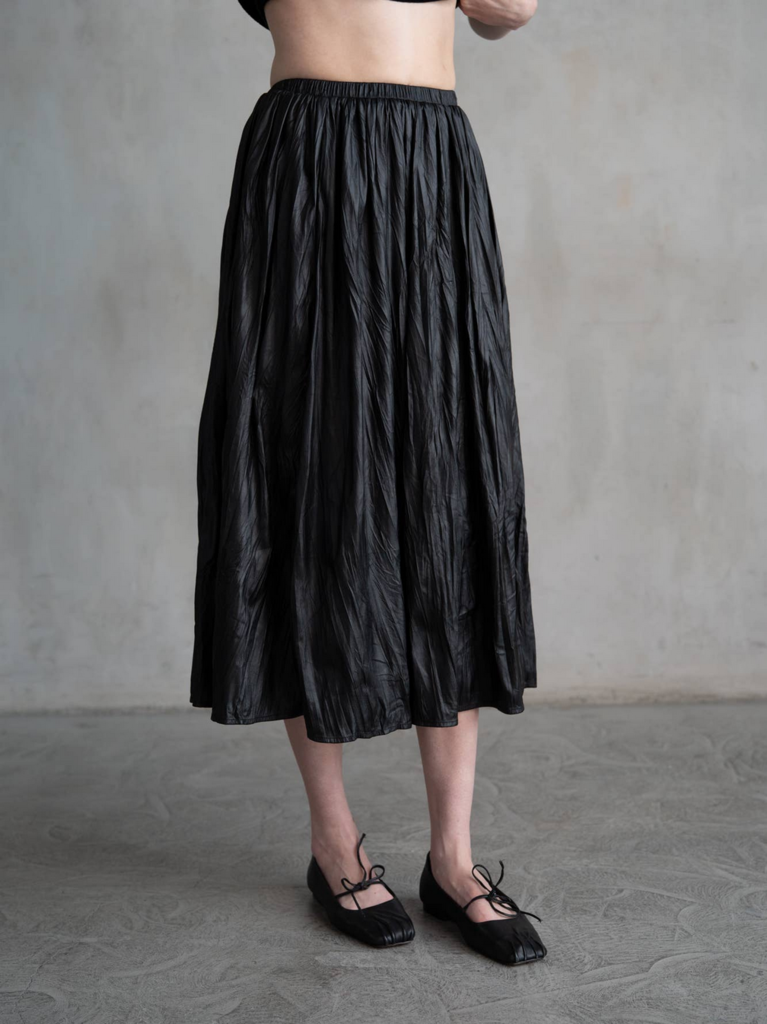 Elle Grey Shirred Skirt
