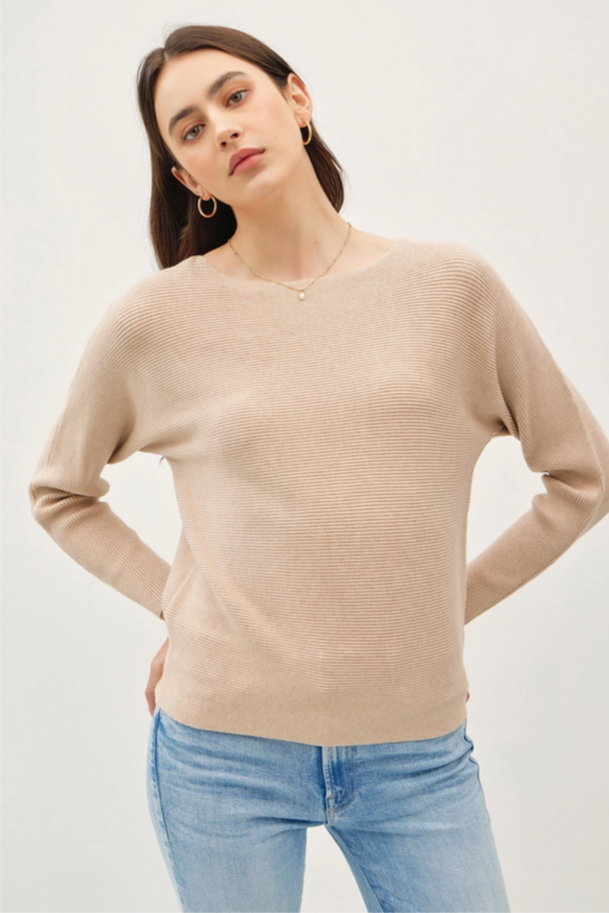 Be Cool Shelby Boatneck Dolman Sleeve Sweater