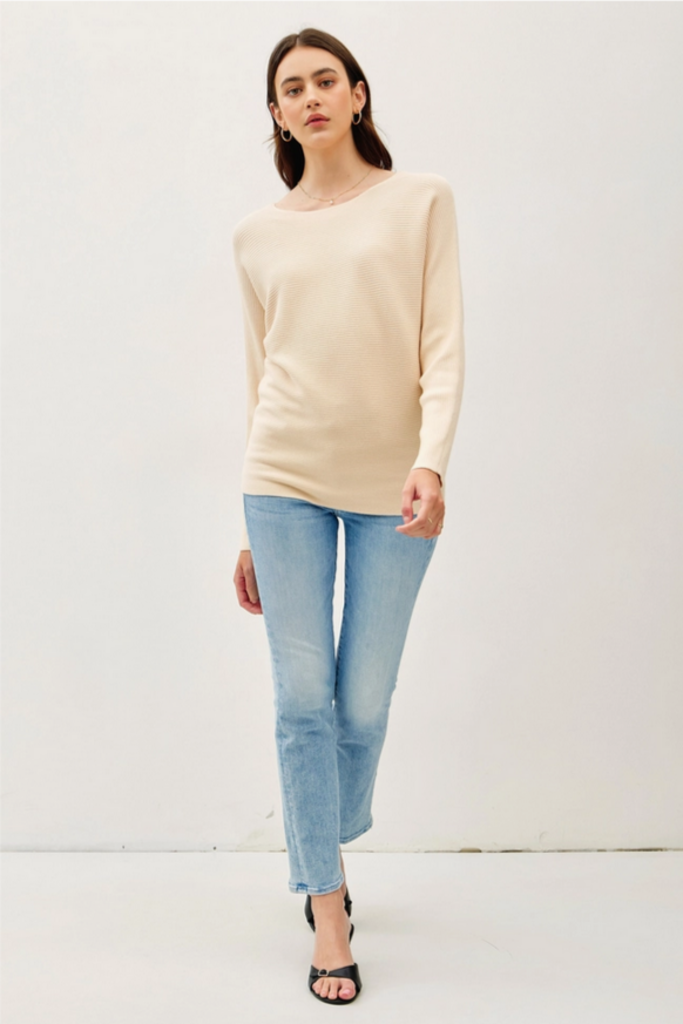 Be Cool Shelby Boatneck Dolman Sleeve Sweater