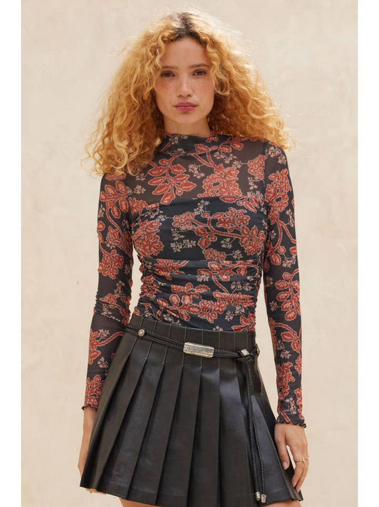 Promesa Floral Mesh Layered Bodysuit