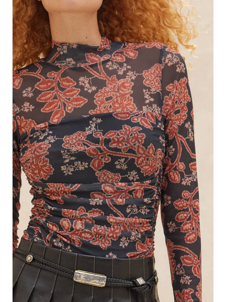 Promesa Floral Mesh Layered Bodysuit