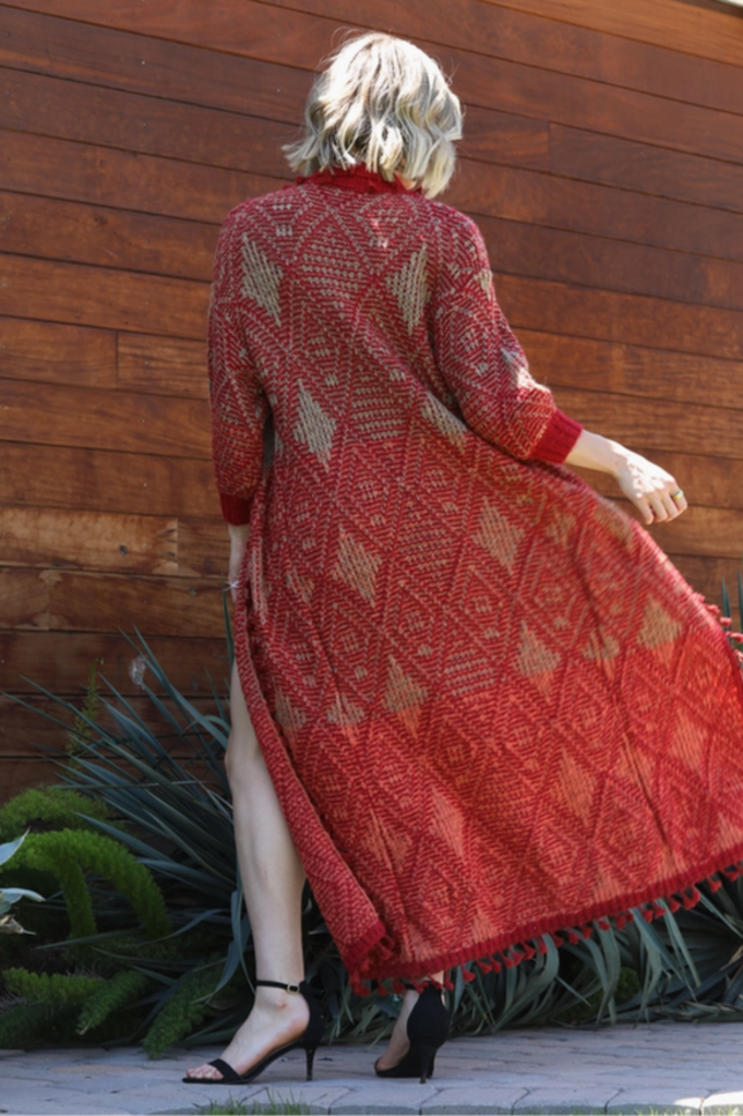Angie Shawl Collar Long Duster Cardigan