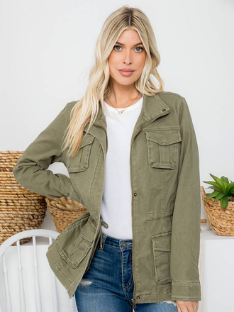 Stoosh Heavy Twill Garment Washed Anorak Jacket