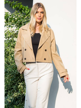 Stoosh Cropped Trench Coat