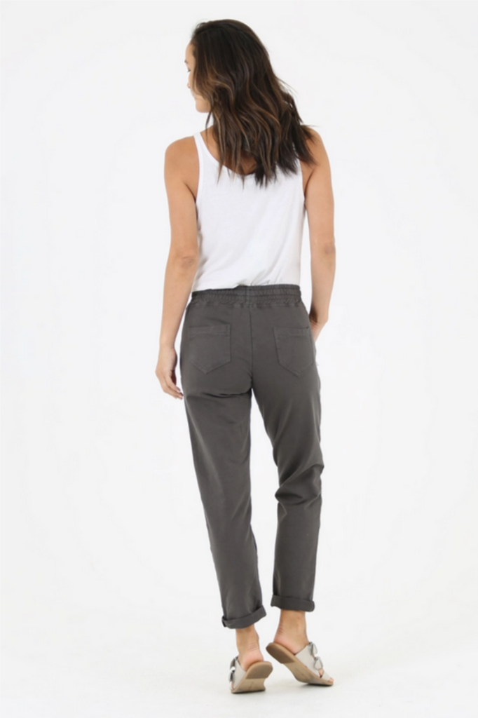 Nostalgia Front Zipper Jogger Pants