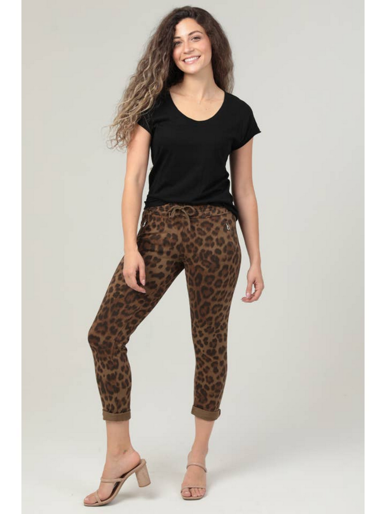Nostalgia Front Zipper Jogger Pants