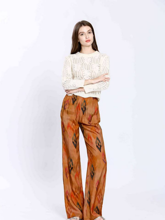 See U Soon Printed Loose Fit Trousers Pants See U Soon Printed Loose Fit Trousers Pants