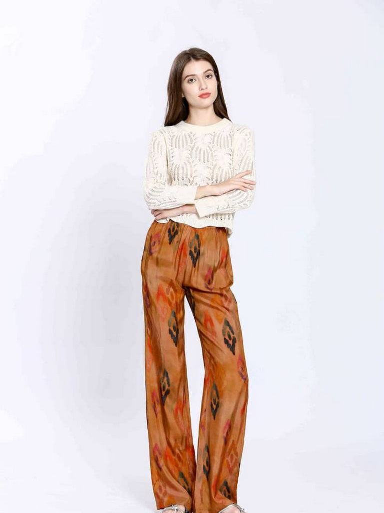 See U Soon Printed Loose Fit Trousers Pants