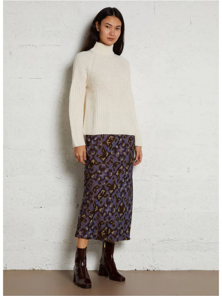 See U Soon Dark Tones Printed Midi Skirt