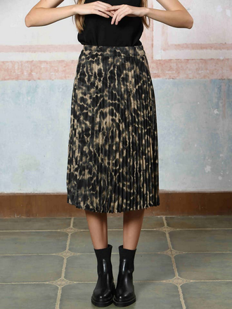 See U Soon Abstract Print Pleated Skirt See U Soon Abstract Print Pleated Skirt