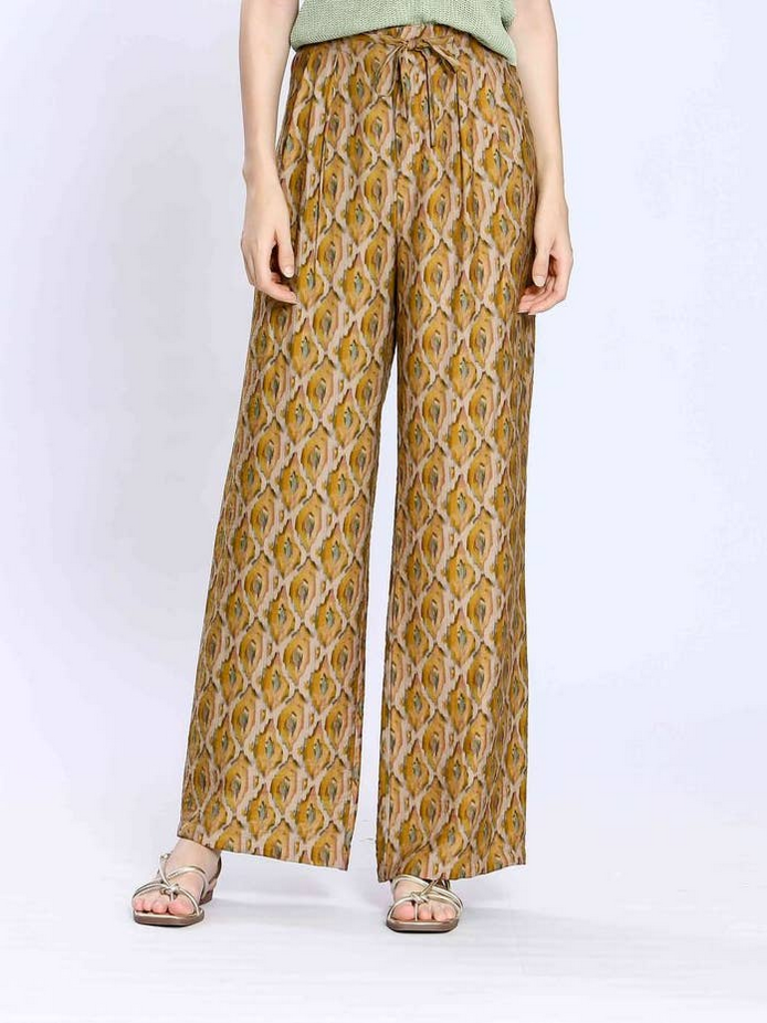 See U Soon Golden Printed Loose Fit Trousers