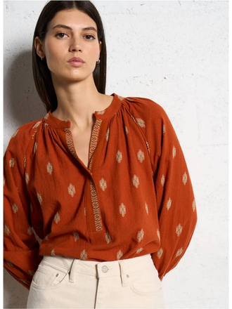 The Korner Embroidered Cotton Blouse The Korner Embroidered Cotton Blouse