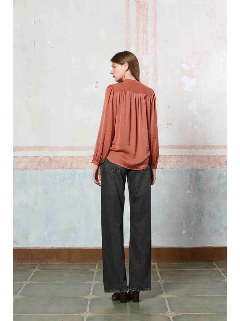 See U Soon Long Sleeve Button Down Blouse