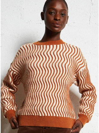 The Korner Swirl Print Knit Sweater The Korner Swirl Print Knit Sweater