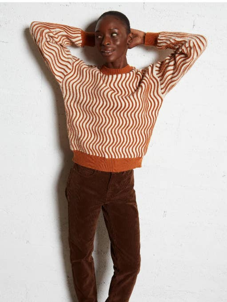 The Korner Swirl Print Knit Sweater