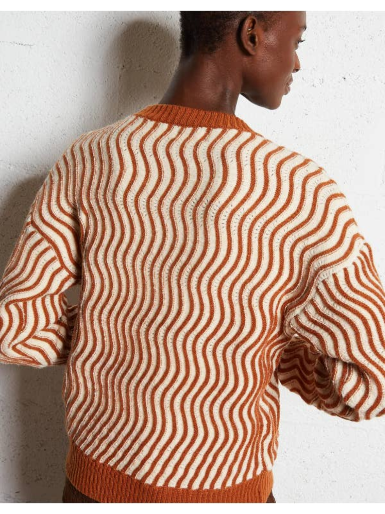 The Korner Swirl Print Knit Sweater