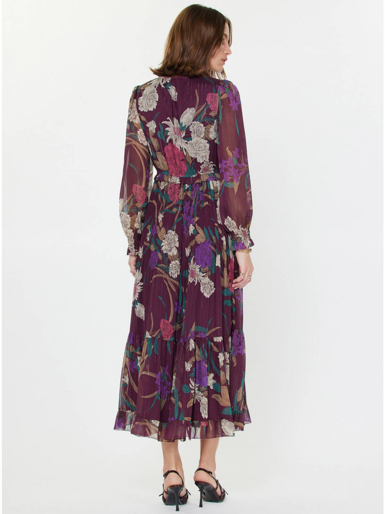 Current Air Floral Pleated Maxi Dress