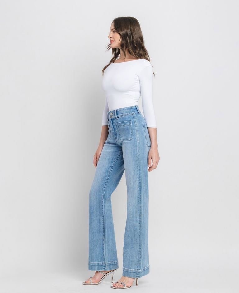 Flying Monkey 90's Vintage Super High Rise Flare Jeans