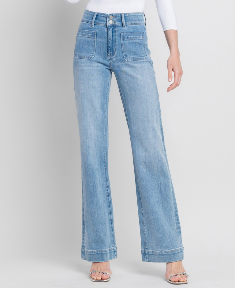 Flying Monkey 90's Vintage Super High Rise Flare Jeans