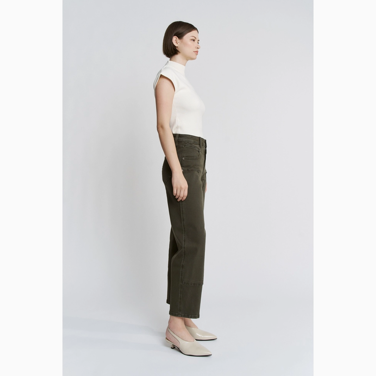 Mica Denim High Rise Ankle Straight Barrel Jean