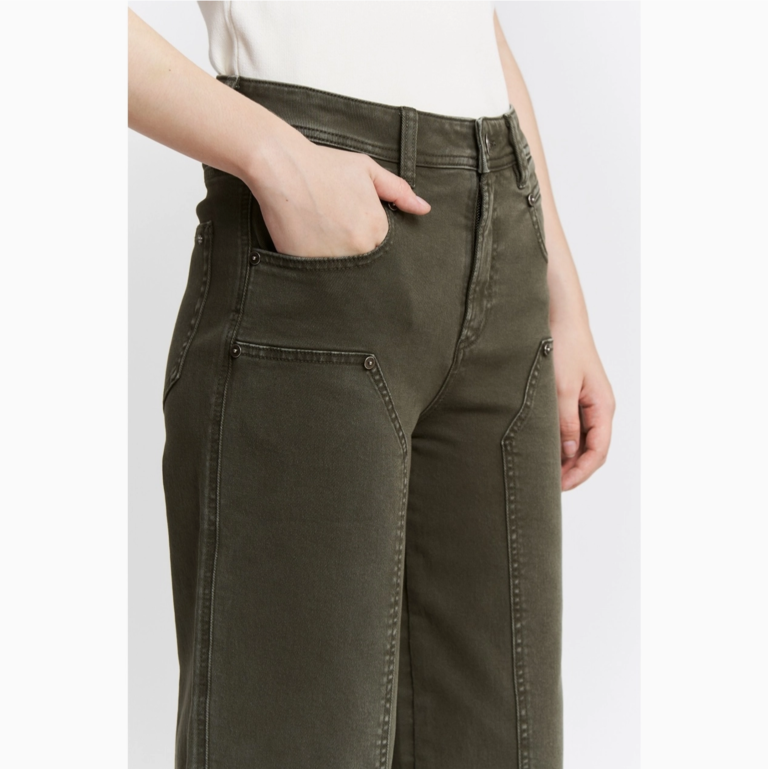 Mica Denim High Rise Ankle Straight Barrel Jean