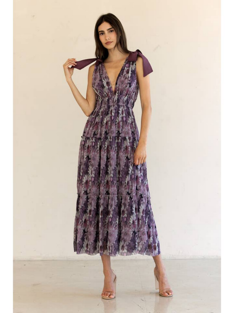 Storia Floral Tiered Maxi Dress