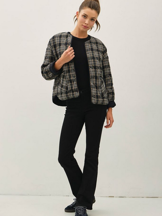Be Cool Quilted Plaid Jacket