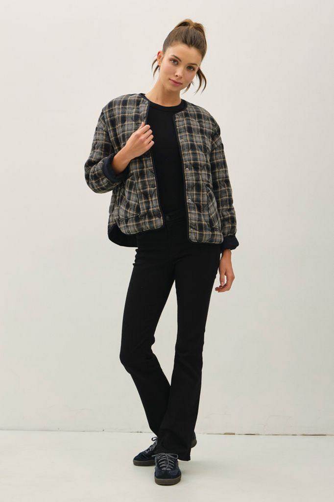 Be Cool Quilted Plaid Jacket