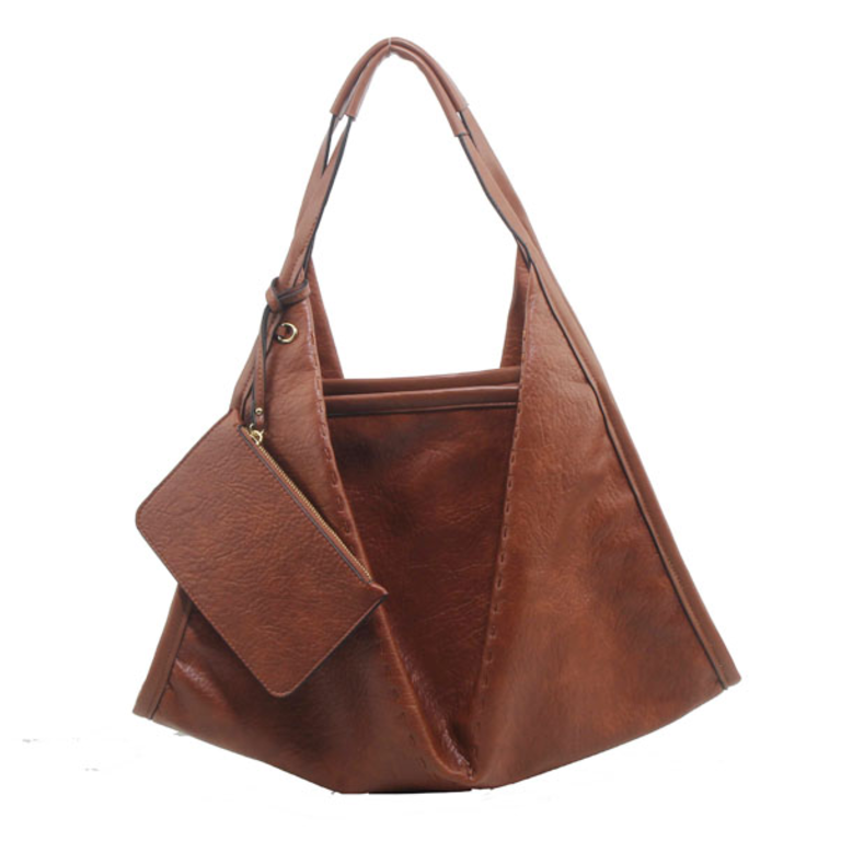 Blue Suede Cross Over Hobo Bag