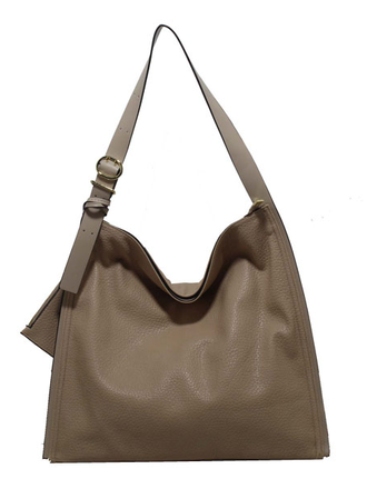 Blue Suede Faux Leather Hobo with Adjustable Strap