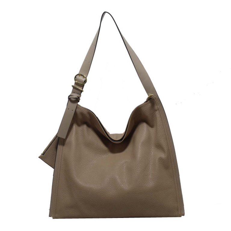 Blue Suede Faul Leather Hobo W/ Adjustable Strap