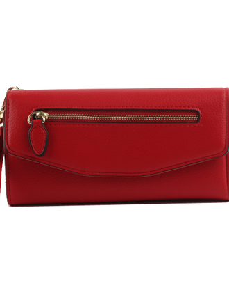 Blue Suede Snap Close Fold Over Wallet / Wristlet