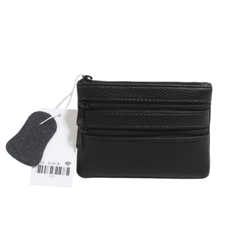 Blue Suede Small Zippered Wallet