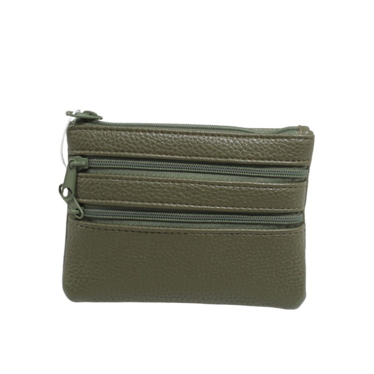 Blue Suede Small Zippered Wallet