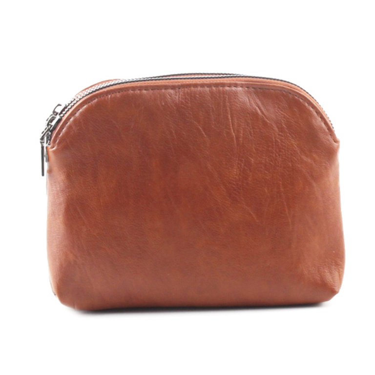 Blue Suede Rounded Crossbody / Wristlet Bag