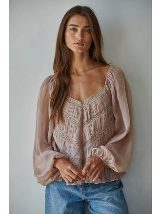 By Together Pintuck Pleated Blouse