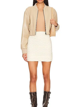 Free People Free People Ona Convertible Ruched Mini Skirt In White in White. - size XS