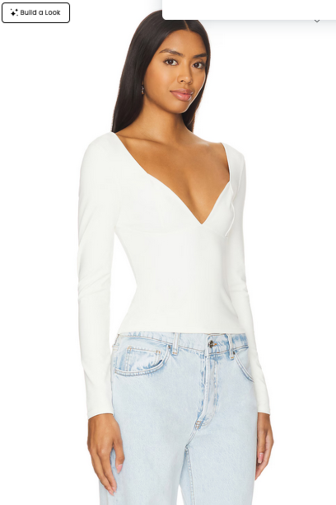 Free People Free People Duo Corset Long-Sleeve Cami IVORY LARGE