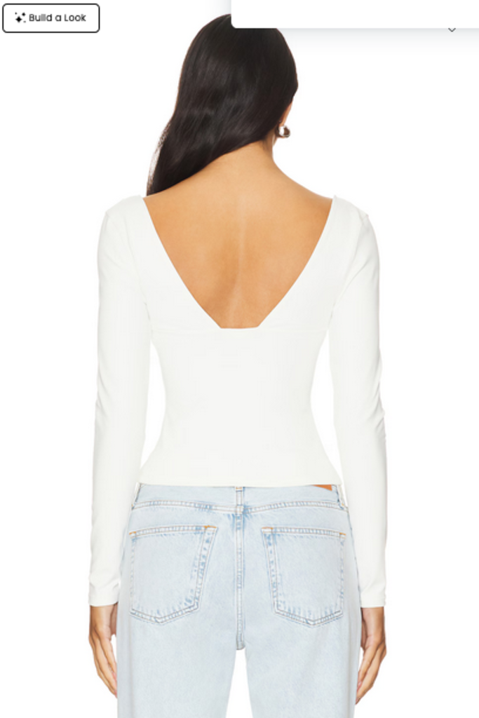 Free People Free People Duo Corset Long-Sleeve Cami IVORY LARGE