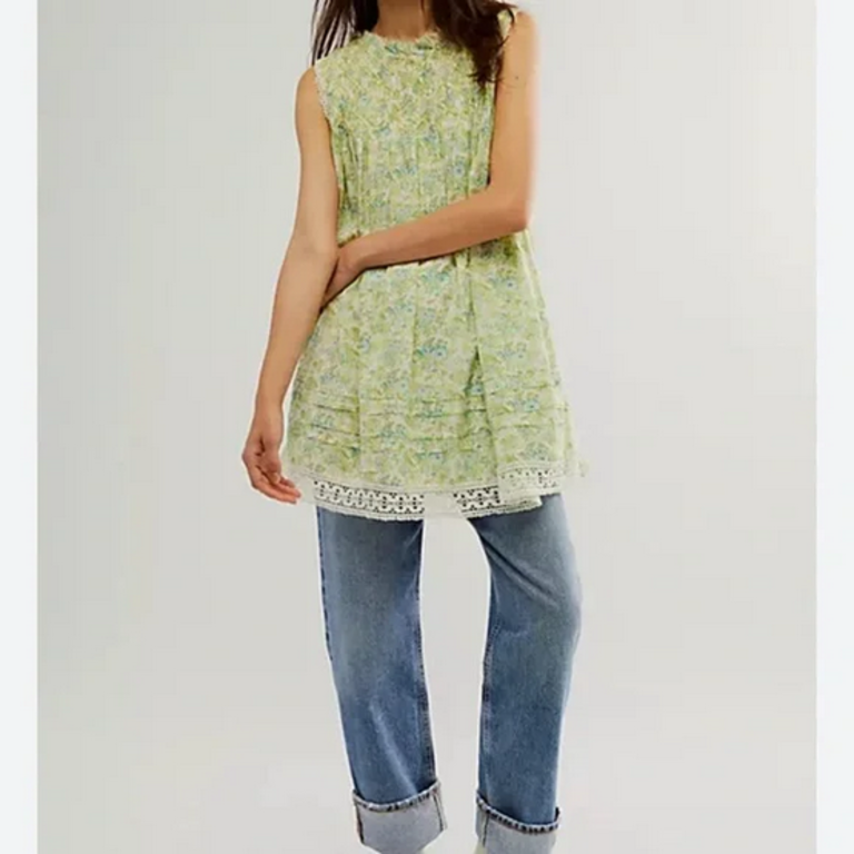 Free People Free People Shea Babydoll Dress in Undersea Combo Small