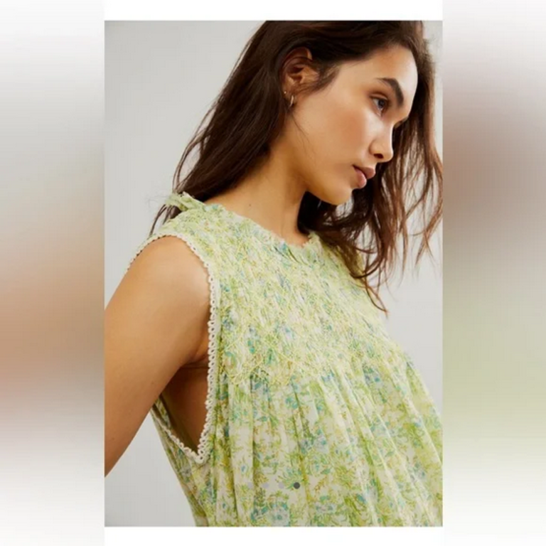 Free People Free People Shea Babydoll Dress in Undersea Combo Small