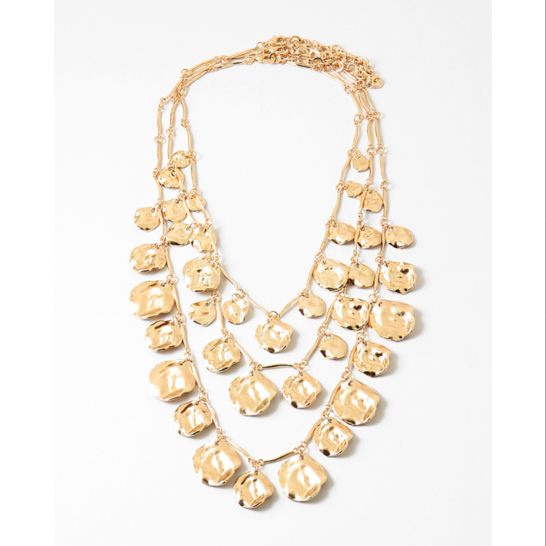 Blue Suede Jewels Multi-Strand Molten Disc Necklace Set