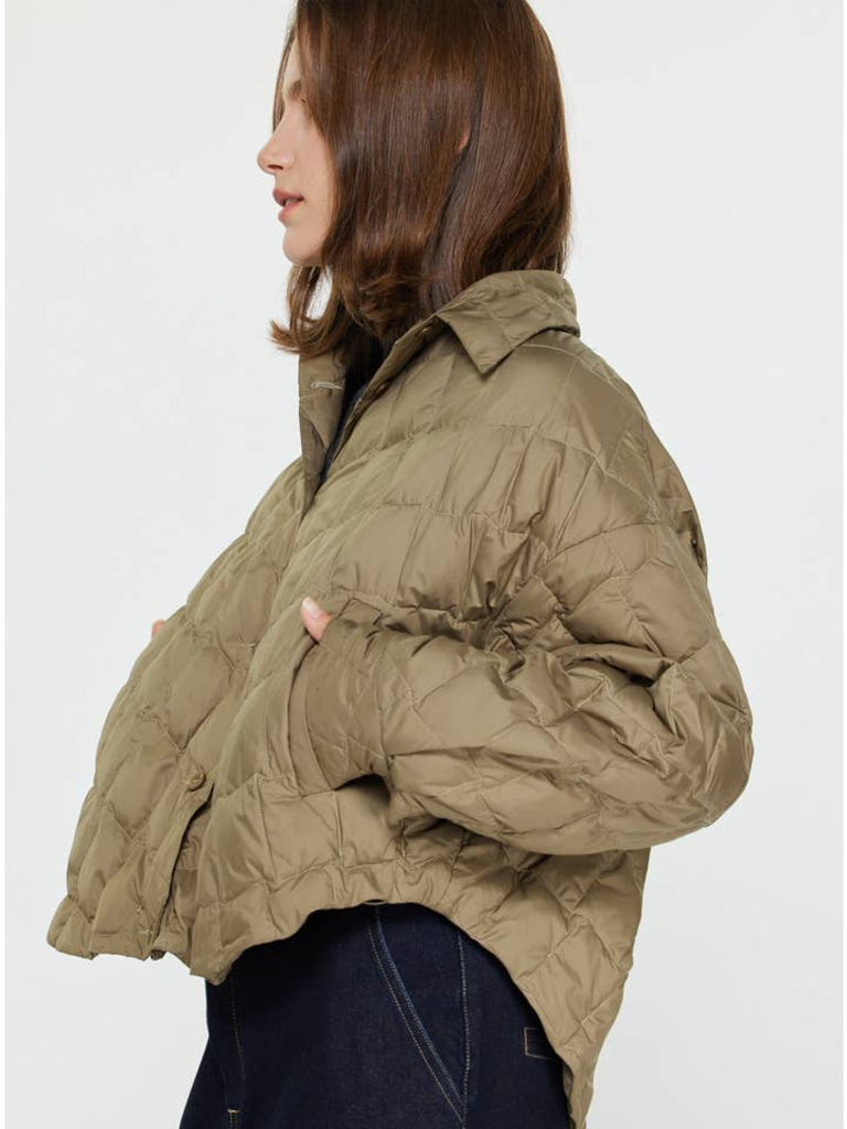 Current Air Quilted Duck Down Crop Jacket