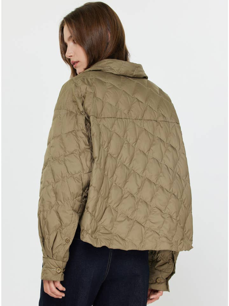 Current Air Quilted Duck Down Crop Jacket