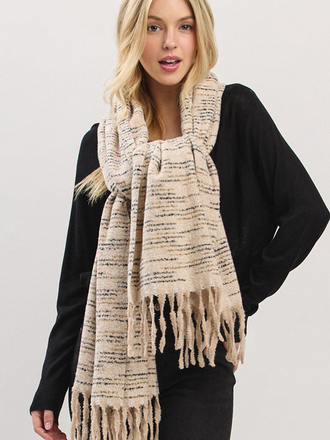 Blue Suede Super Soft Multi-Toned Fringe Scarf Blue Suede Super Soft Multi-Toned Fringe Scarf