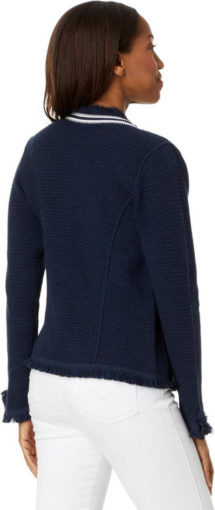 Nic + Zoe Nic + Zoe Ribbon Trimmed Blazer in Dark Indigo