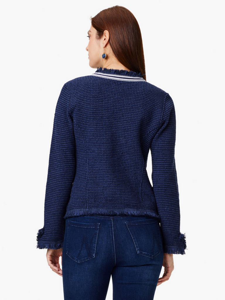 Nic + Zoe Nic + Zoe Ribbon Trimmed Blazer in Dark Indigo