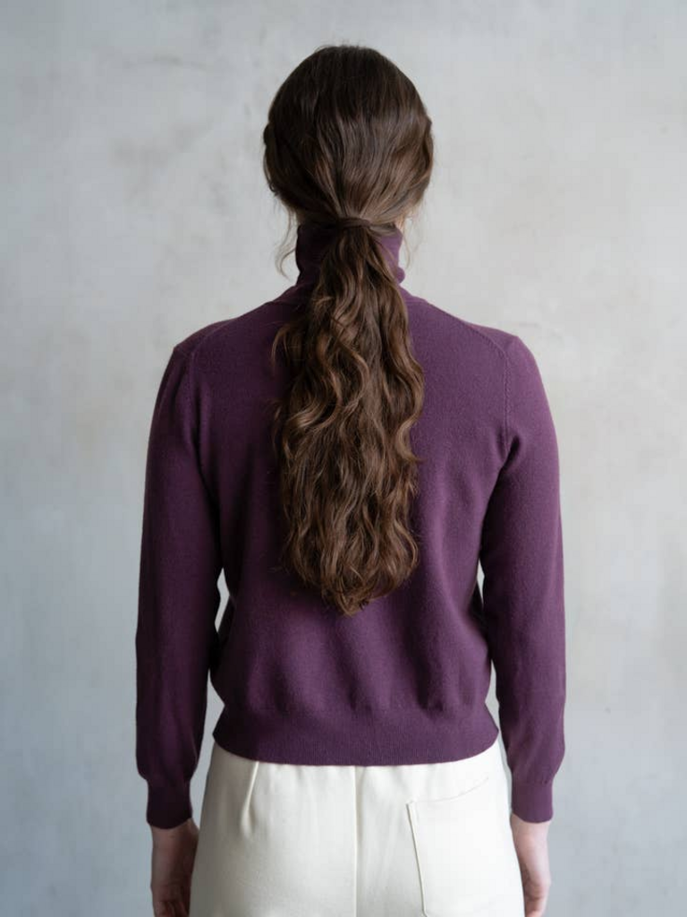 Elle Grey Classic Fit Turtleneck Sweater