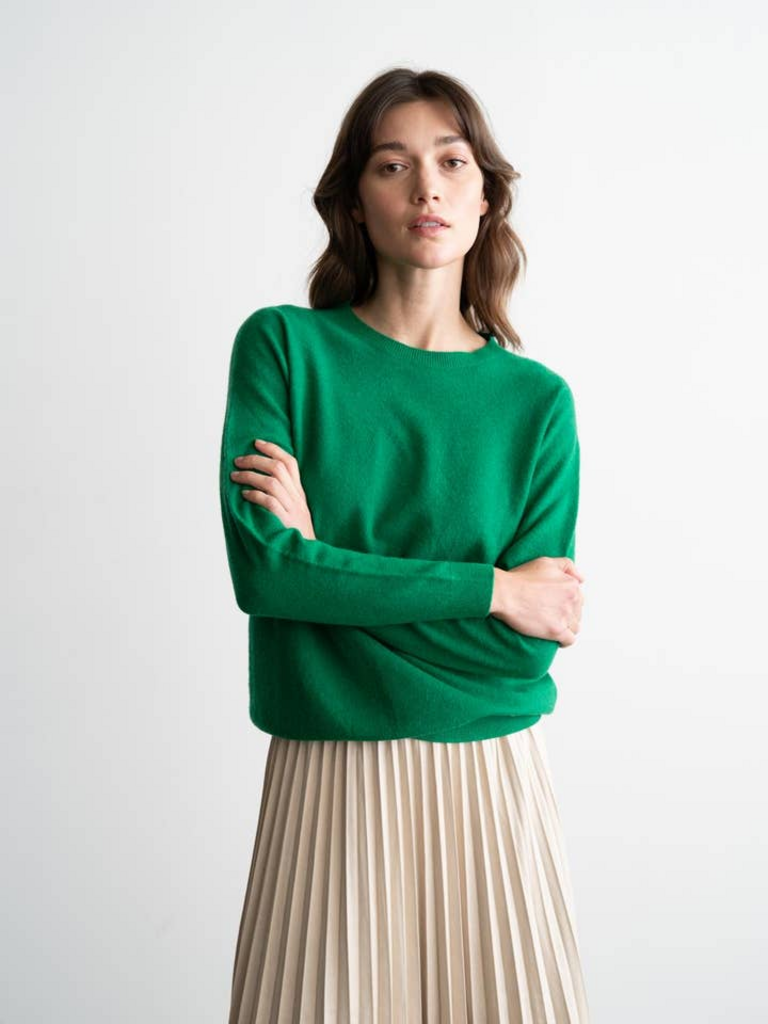 Elle Grey Crew Neck Longsleeve Sweater